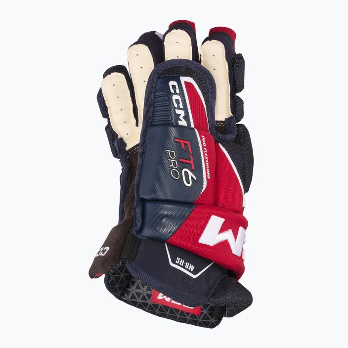 CCM JetSpeed FT6 Pro SR navy/red/white hockey gloves 3