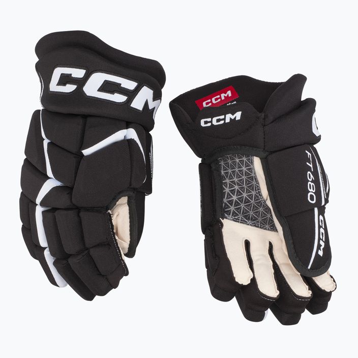 CCM JetSpeed hockey gloves FT680 SR black/white 2