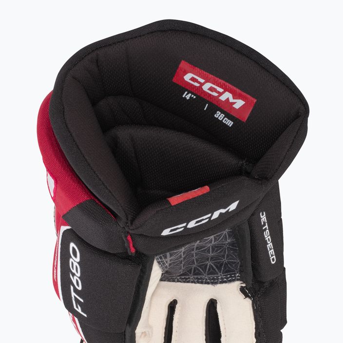 CCM JetSpeed hockey gloves FT680 SR black/red/white 4