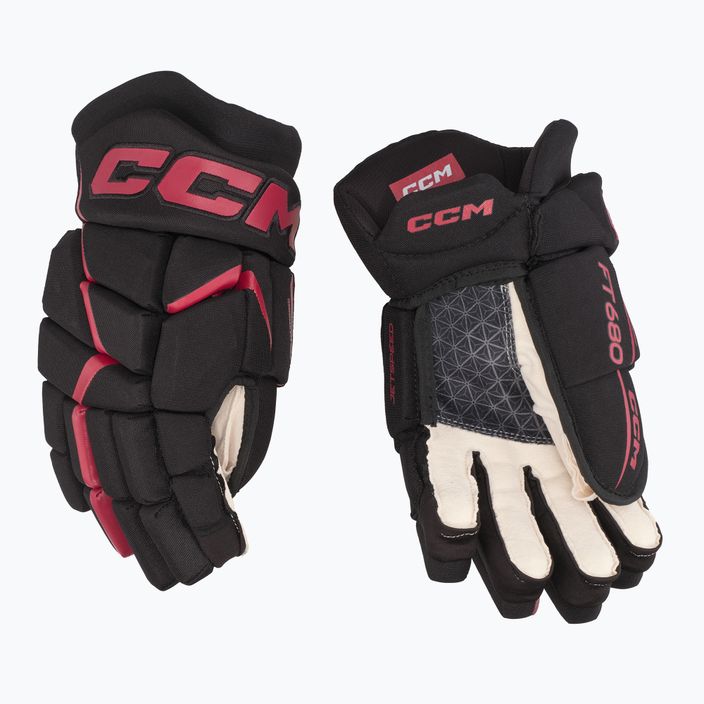CCM JetSpeed hockey gloves FT680 SR black/red 2
