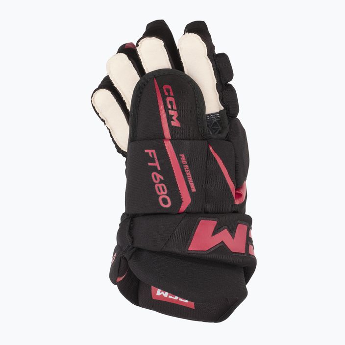 CCM JetSpeed hockey gloves FT680 SR black/red 3