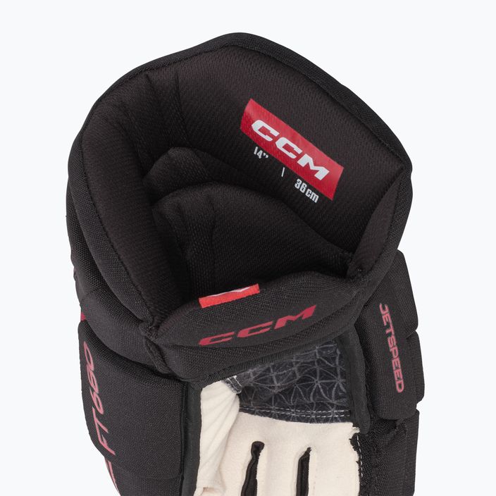 CCM JetSpeed hockey gloves FT680 SR black/red 4