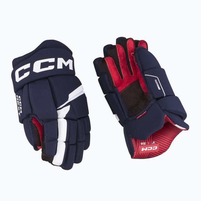 Children's hockey gloves CCM Next YTH navy/white