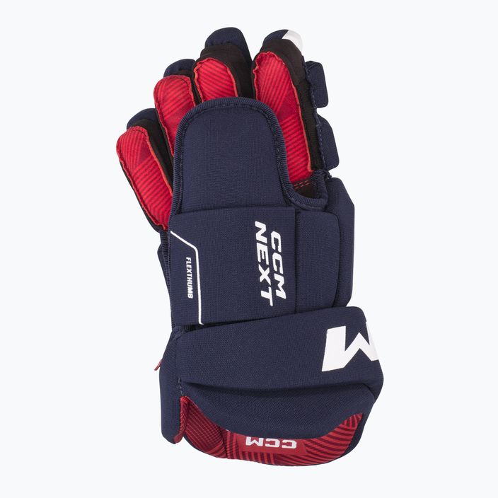 Children's hockey gloves CCM Next YTH navy/white 3