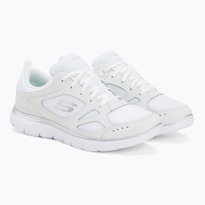 Women's training shoes SKECHERS Summits Suited white/silver 4