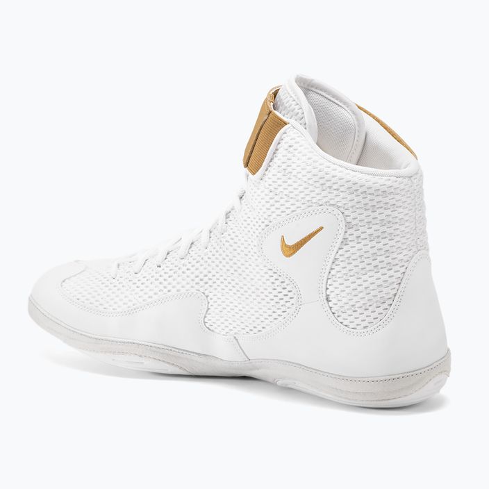 Men's wrestling shoes Nike Inflict 3 white/metallic gold 3