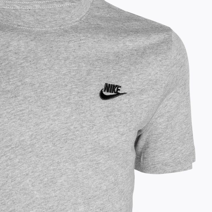 Men's Nike Sportswear Club dark grey heather/black T-shirt 3