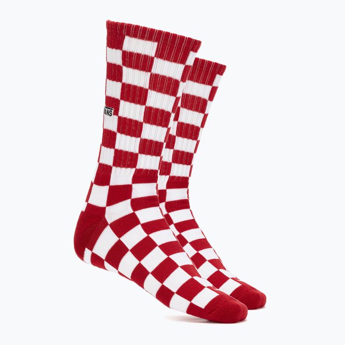 Men's Vans Checkeboard Crew II red/white checkerboard socks