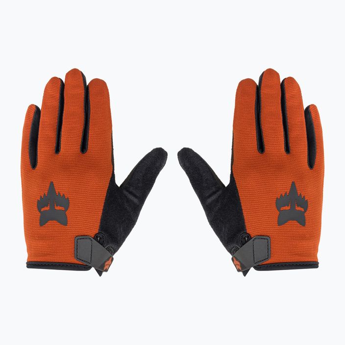 Fox Racing Ranger Jr burnt orange children's cycling gloves 3
