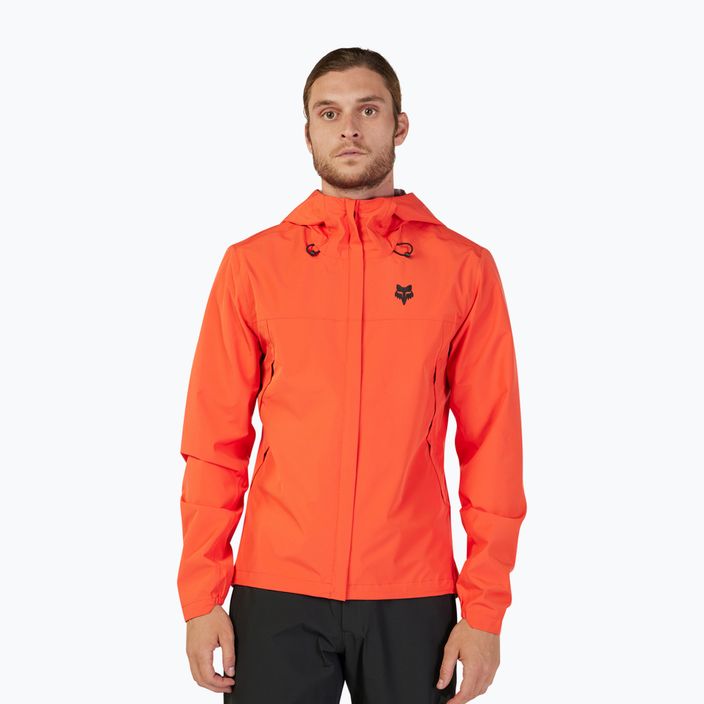 Men's Fox Racing Ranger 2.5L Water orange flame cycling jacket
