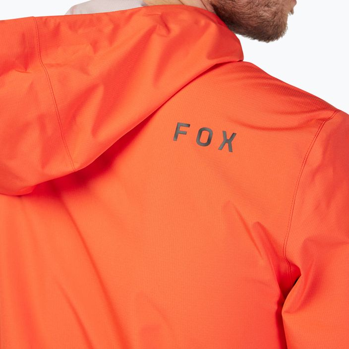 Men's Fox Racing Ranger 2.5L Water orange flame cycling jacket 4