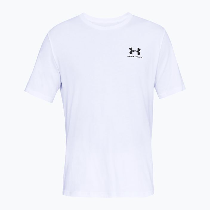 Men's Under Armour Sportstyle Left Chest SS training t-shirt white/black 8