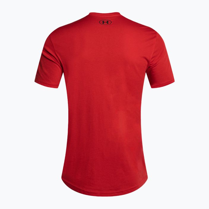 Under Armour Sportstyle Left Chest SS men's training t-shirt red/black 5