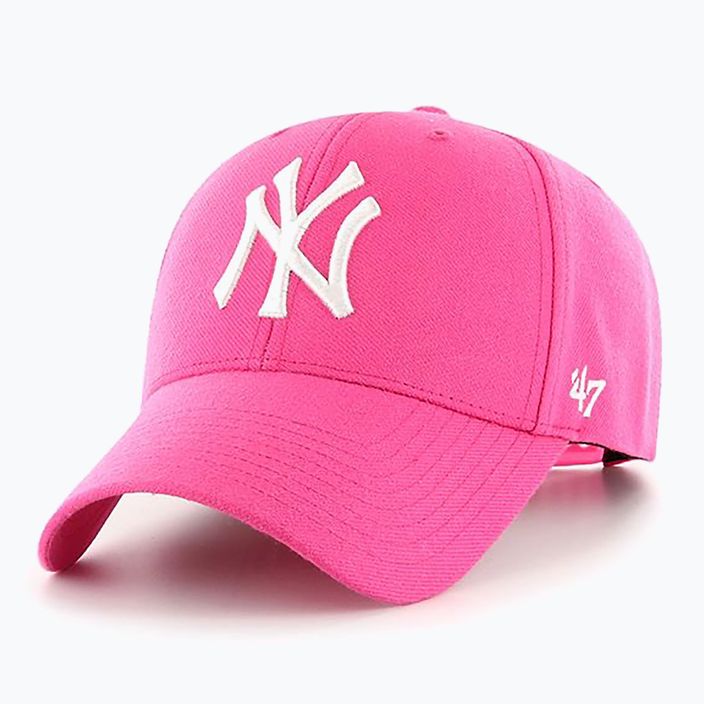 47 Brand MLB New York Yankees MVP SNAPBACK magenta baseball cap 5