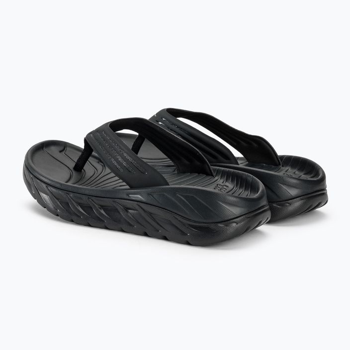 Men's HOKA ORA Recovery Flip Flops black/dark gull gray 4