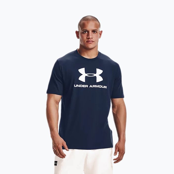 Under Armour UA Sportstyle Logo SS men's training t-shirt navy blue 1329590 3