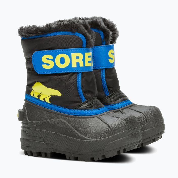 Sorel Snow Commander black/super blue children's snow boots 9