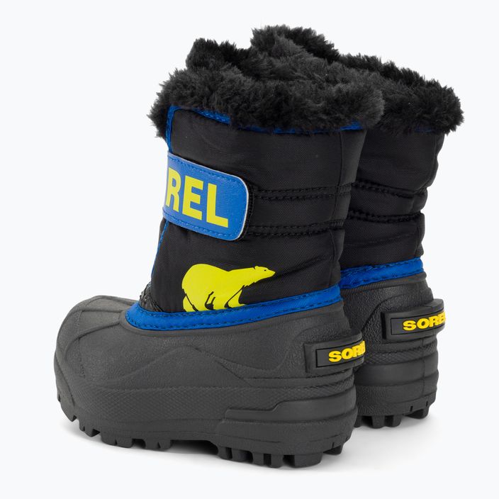 Sorel Snow Commander black/super blue children's snow boots 3