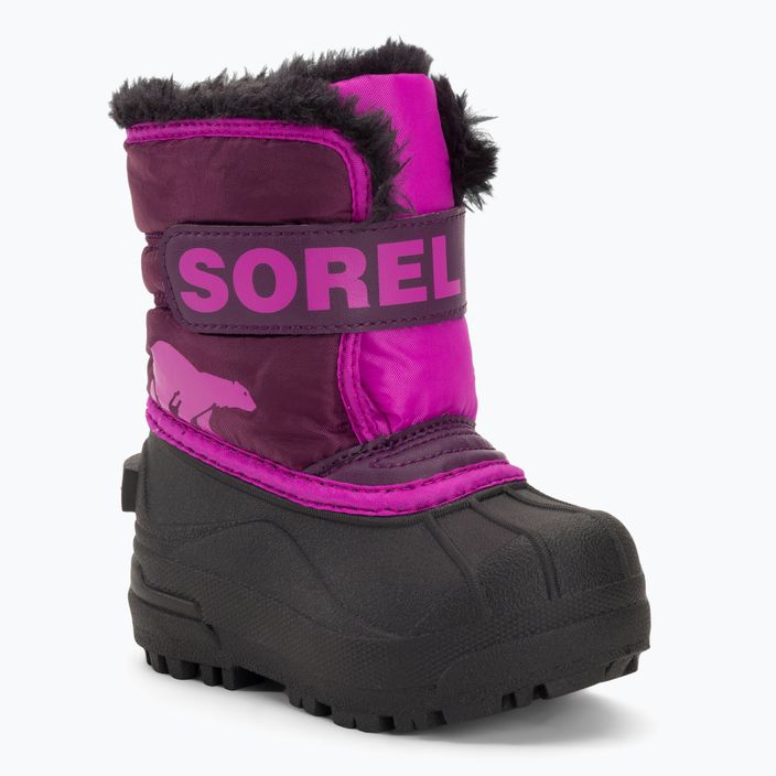 Sorel Snow Commander purple dahlia/groovy pink children's snow boots