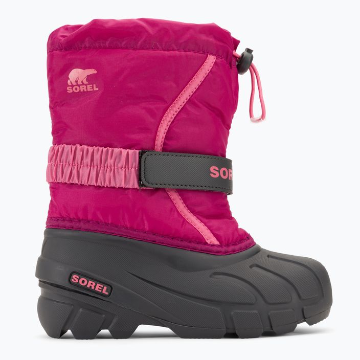 Sorel Flurry Dtv deep blush/tropic pink children's snow boots 2