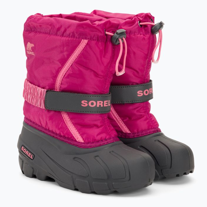 Sorel Flurry Dtv deep blush/tropic pink children's snow boots 4