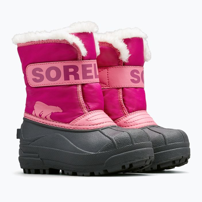 Sorel Snow Commander junior snow boots tropical pink/deep blush 9