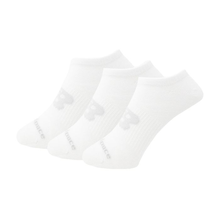 New Balance Flat Knit No Show socks 3 pairs white 2