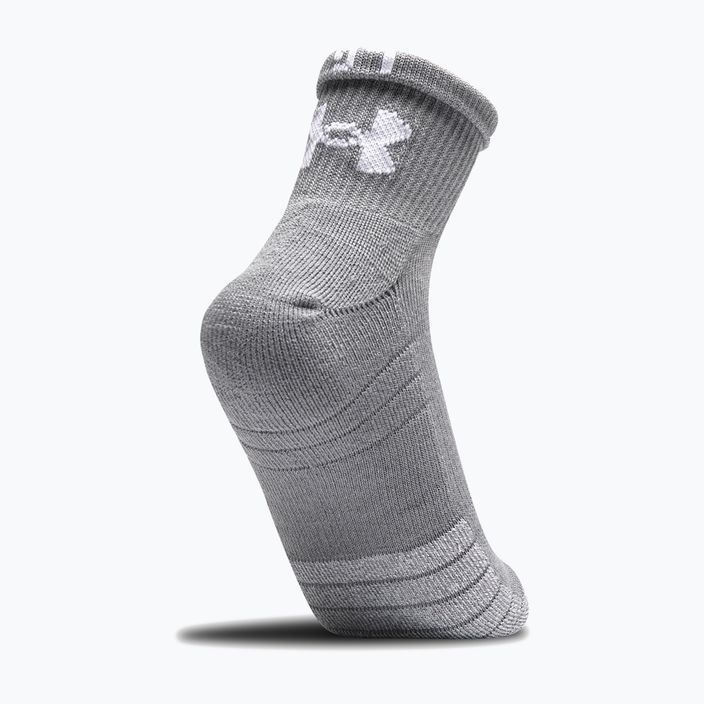 Under Armour Heatgear Quarter sports socks 3 pairs grey/black/white 1353262 4