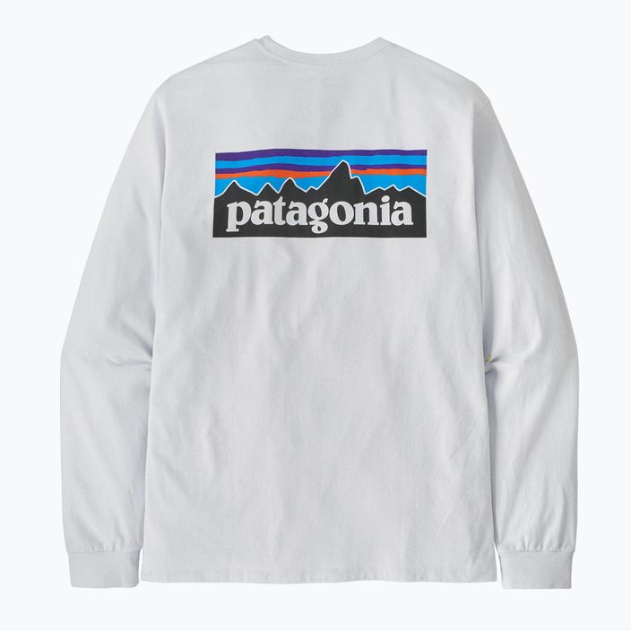 Men's Patagonia P-6 Logo Responsibili Longsleeve white 5