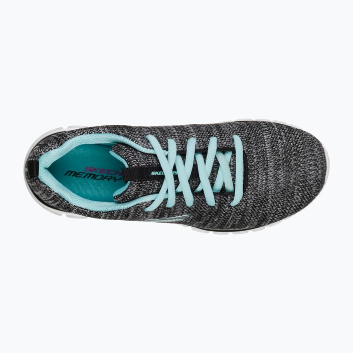 Women's training shoes SKECHERS Graceful Twisted Fortune black/turquoise 10