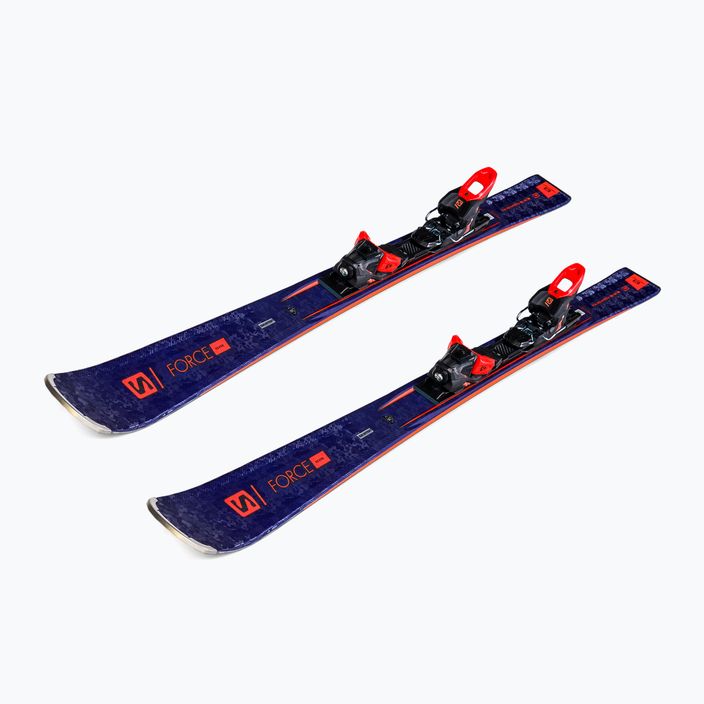 Women's downhill skis Salomon S/Force Fever + M11 GW navy blue L41135500/L4113230010 4