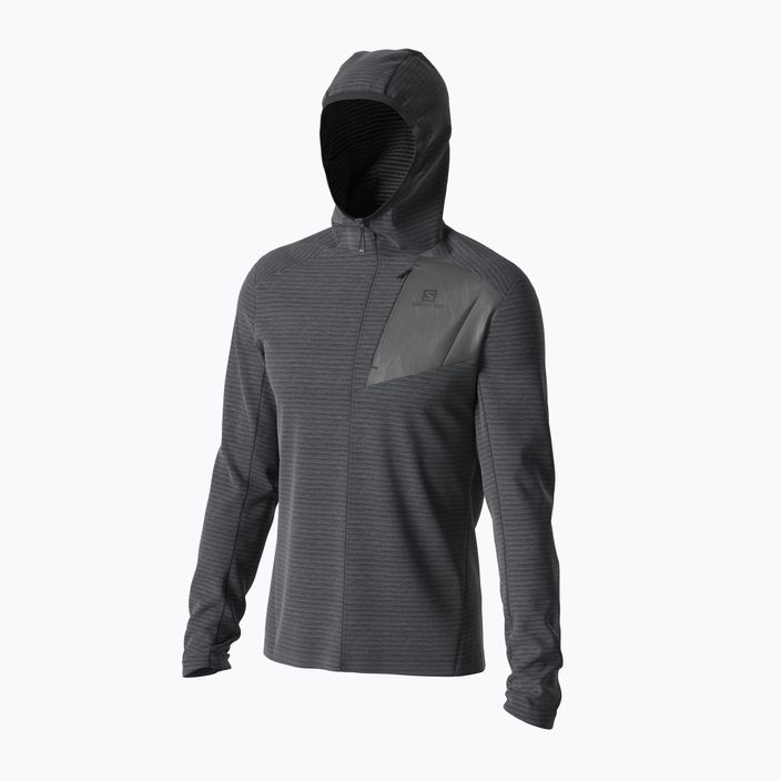 Men's Salomon Outline FZ Hoodie fleece sweatshirt black LC1368300 4