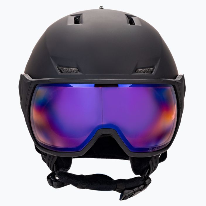 Men's ski helmet Salomon Pioneer Lt Visor Photo Sigma black L41532200 2