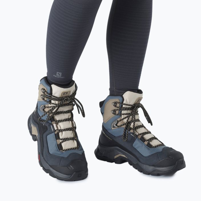 Women's trekking boots Salomon Quest Element GTX black-blue L41457400 15