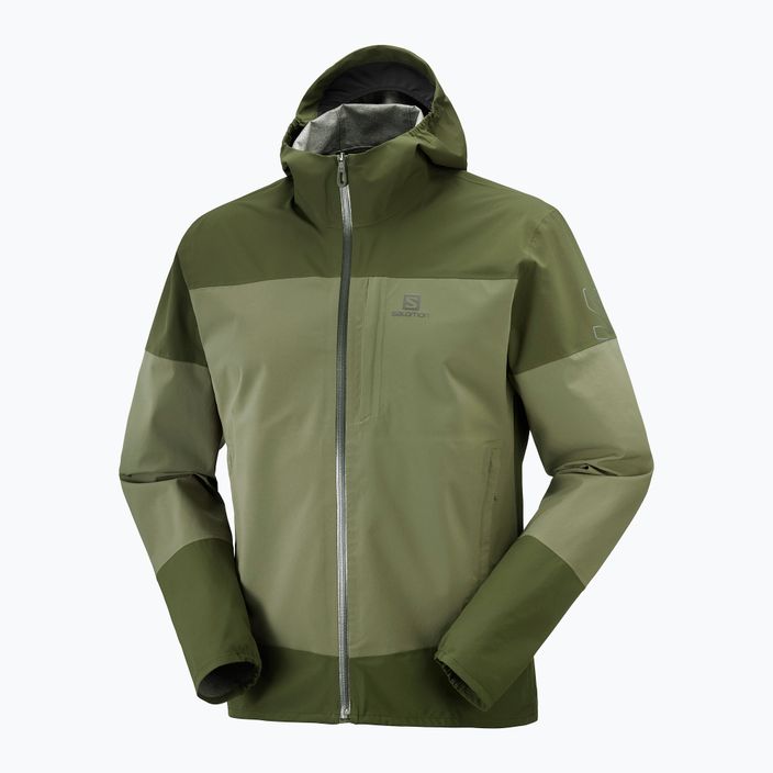 Salomon Outrack 2.5L green men's rain jacket LC1703400