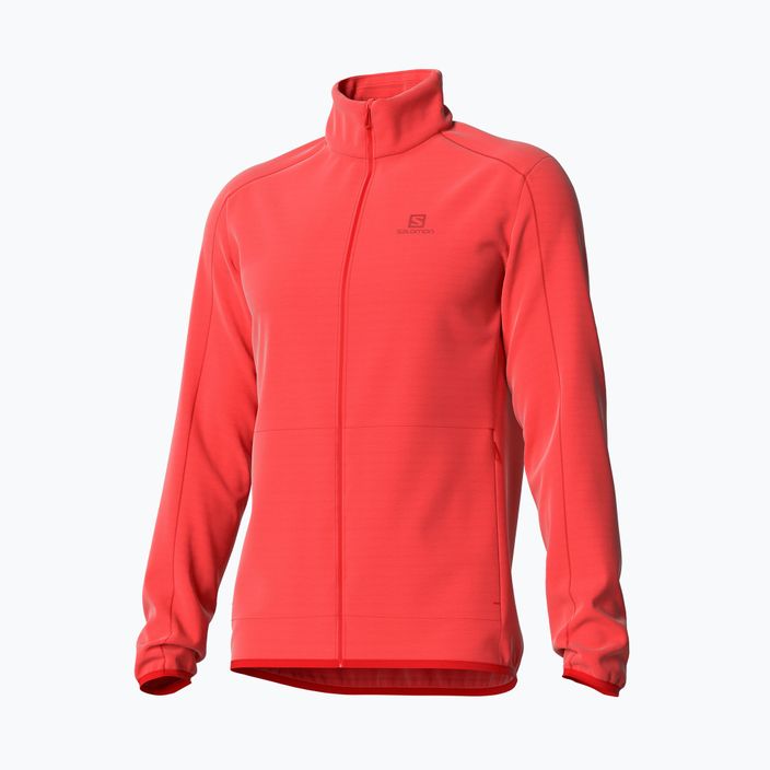 Men's Salomon Outrack Full Zip Mid fleece sweatshirt orange LC1711600 2
