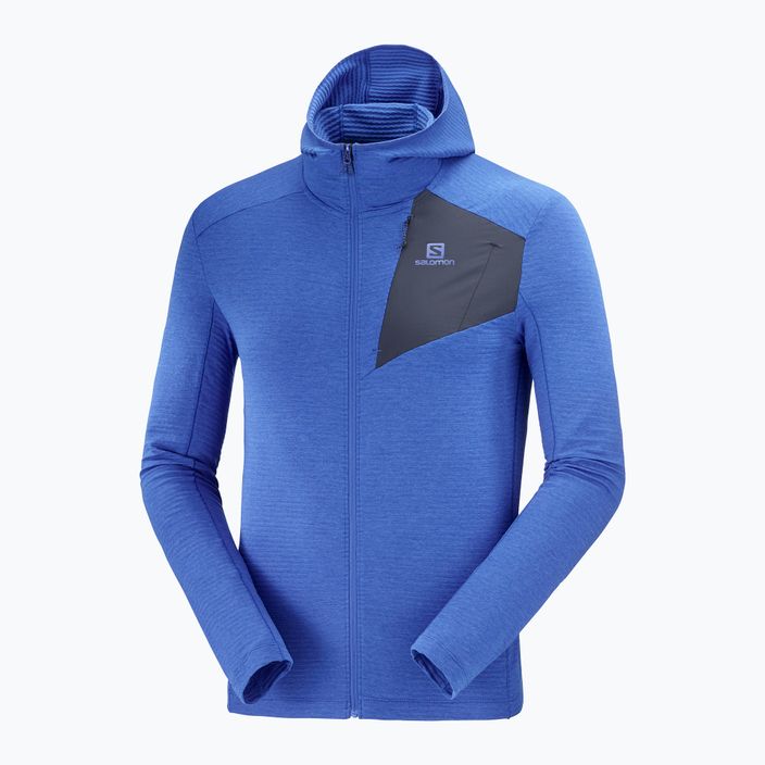 Men's Salomon Outline FZ Hoodie fleece sweatshirt blue LC1787900