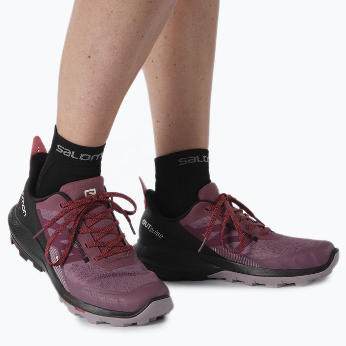 Women's trekking boots Salomon Outpulse GTX purple L41689700 16