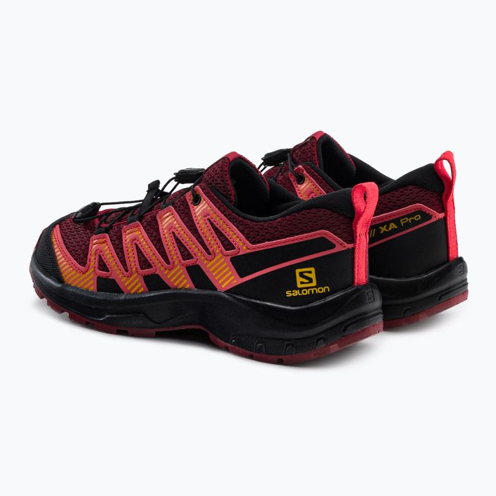Salomon XA Pro V8 children's trail shoes maroon L41613800 3