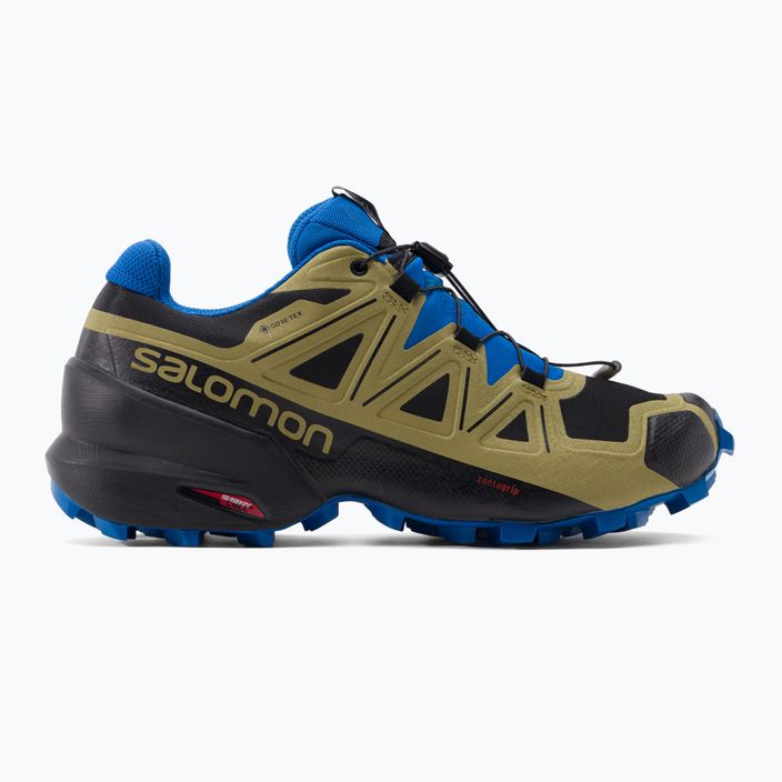 Men's Salomon Speedcross 5 GTX green-blue trail shoes L41612400 2