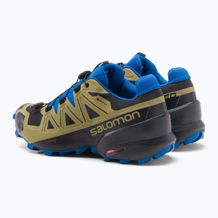 Men's Salomon Speedcross 5 GTX green-blue trail shoes L41612400 3