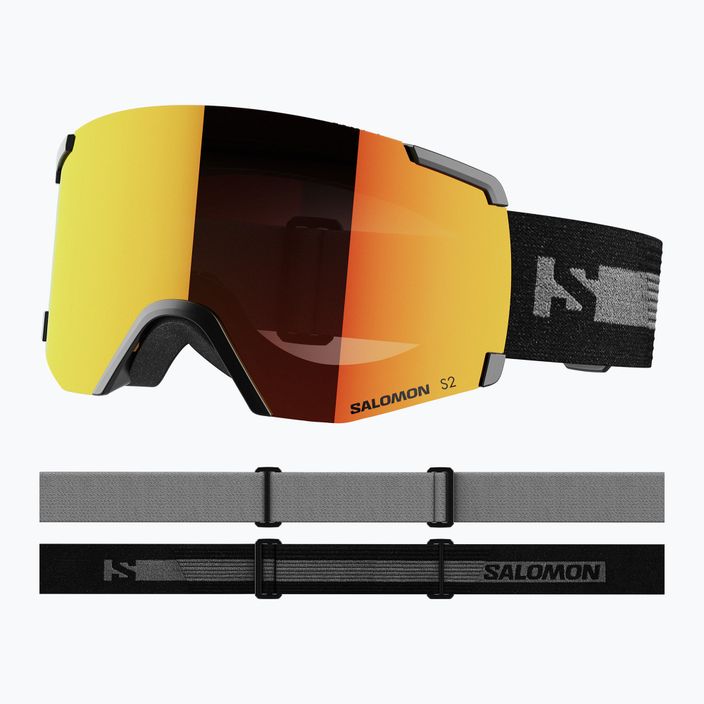 Salomon S/View ski goggles black/ml mid red L47006300 6