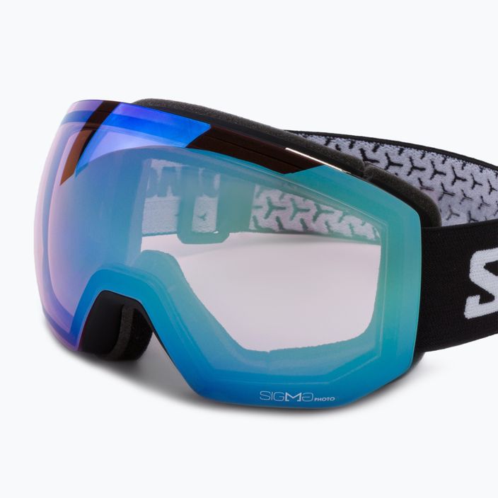 Salomon Radium Pro Photo black/sigma photo sky blue ski goggles L41784800 5