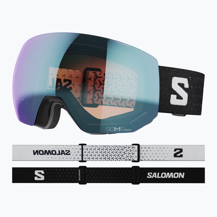Salomon Radium Pro Photo black/sigma photo sky blue ski goggles L41784800 6