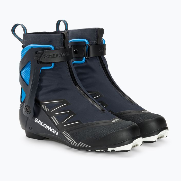 Men's Salomon RS8 Prolink cross-country ski boots dark navy/black/process blue 4