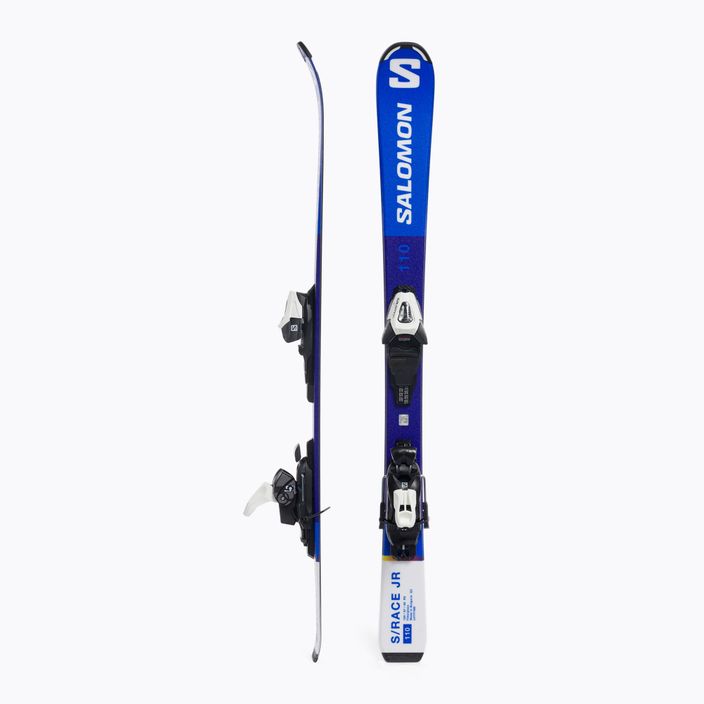 Children's downhill skis Salomon S Race Jr. + C5 blue L47042100 2