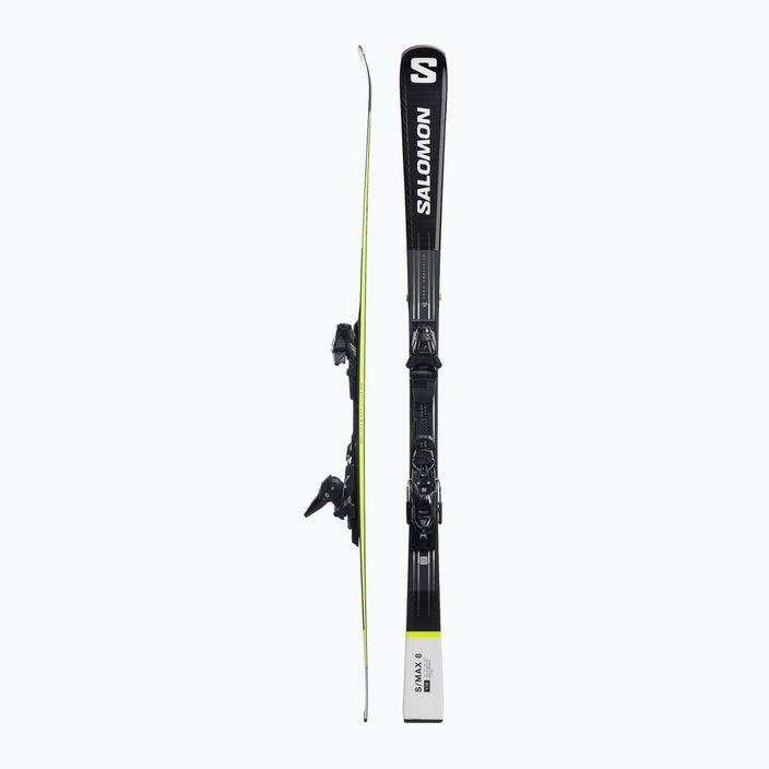 Salomon S Max 8 + M10 downhill skis black and white L47055800 2