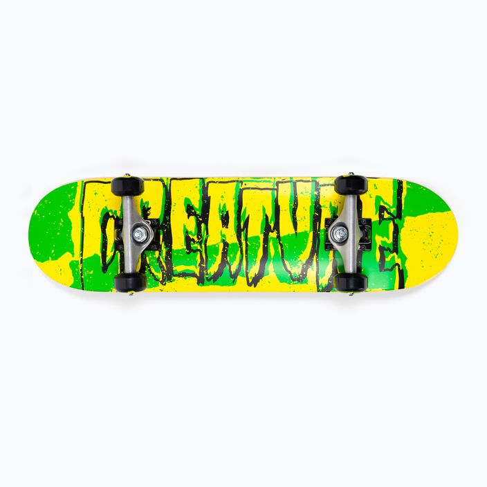 Creature Ripped Logo Micro Sk8 classic skateboard green and yellow 122099