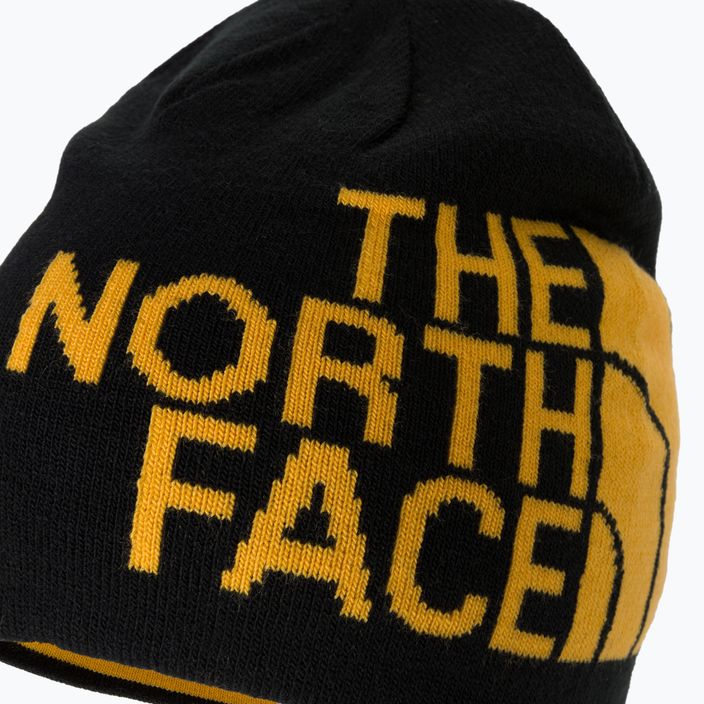 The North Face Reversible Tnf Banner winter cap black and yellow NF00AKNDAGG1 3