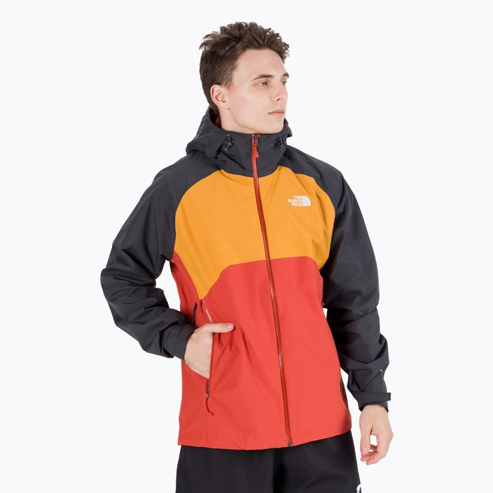 Men's rain jacket The North Face Stratos orange-red NF00CMH95F31